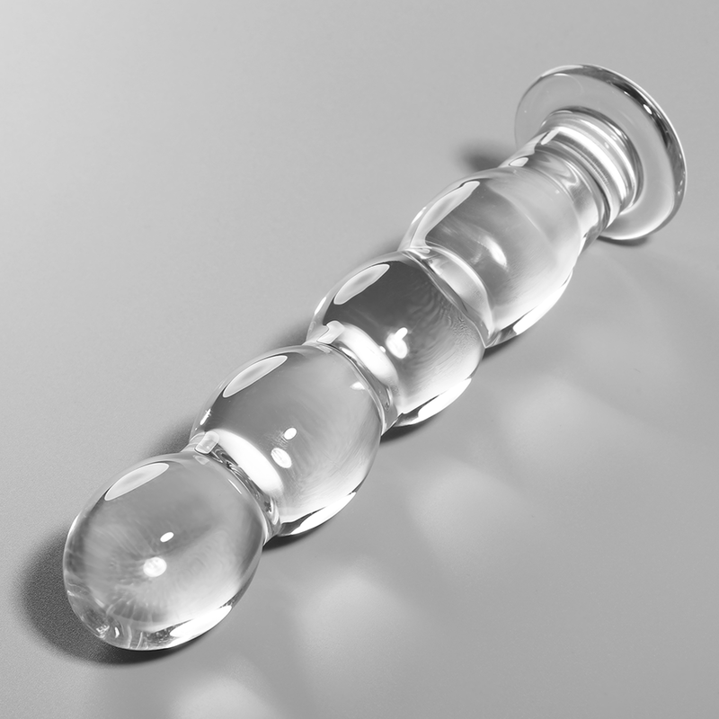 NEBULA SERIES BY IBIZA - MODELO 10 DILDO VIDRO BOROSILICADO TRANSPARENTE 16.5 CM -O- 3.5 CM - Sexshoptuga  Sexshoptuga 