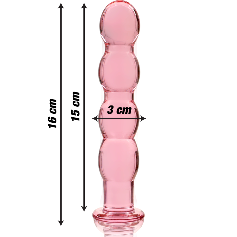 NEBULA SERIES BY IBIZA - MODELO 10 DILDO VIDRO BOROSILICADO TRANSPARENTE 16.5 CM -O- 3.5 CM - Sexshoptuga  Sexshoptuga 