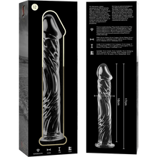 NEBULA SERIES BY IBIZA - MODELO 12 DILDO VIDRO BOROSILICADO TRANSPARENTE 17 CM -O- 3.5 CM - Sexshoptuga  Sexshoptuga 