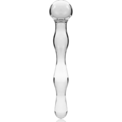 NEBULA SERIES BY IBIZA - MODELO 13 DILDO VIDRO BOROSILICADO TRANSPARENTE 18 CM -O- 3.5 CM - Sexshoptuga 