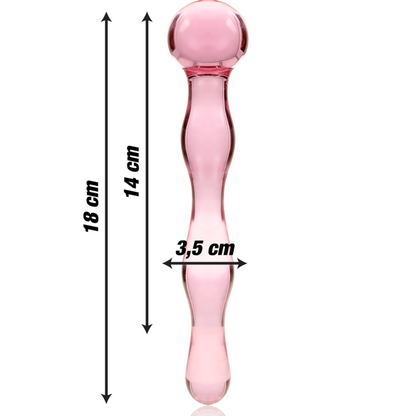 NEBULA SERIES BY IBIZA - MODELO 13 DILDO VIDRO BOROSILICADO TRANSPARENTE 18 CM -O- 3.5 CM - Sexshoptuga 