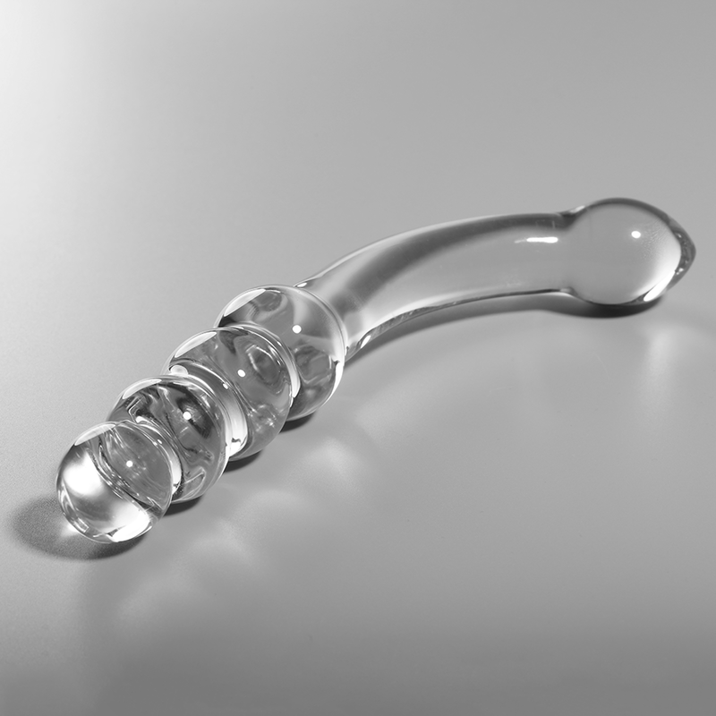 NEBULA SERIES BY IBIZA - MODELO 14 DILDO VIDRO BOROSILICADO TRANSPARENTE 18.5 CM -O- 3 CM - Sexshoptuga  Sexshoptuga 