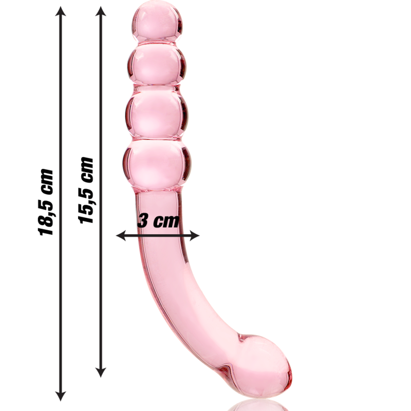 NEBULA SERIES BY IBIZA - MODELO 14 DILDO VIDRO BOROSILICADO TRANSPARENTE 18.5 CM -O- 3 CM - Sexshoptuga  Sexshoptuga 