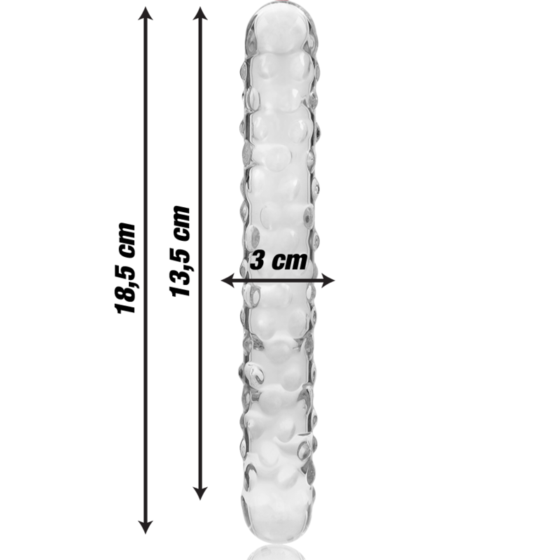 NEBULA SERIES BY IBIZA - MODELO 15 DILDO VIDRO BOROSILICADO TRANSPARENTE 18.5 CM -O- 3 CM - Sexshoptuga  Sexshoptuga 