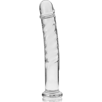 NEBULA SERIES BY IBIZA - MODELO 16 DILDO VIDRO BOROSILICADO TRANSPARENTE 18.5 CM -O- 3 CM - Sexshoptuga 