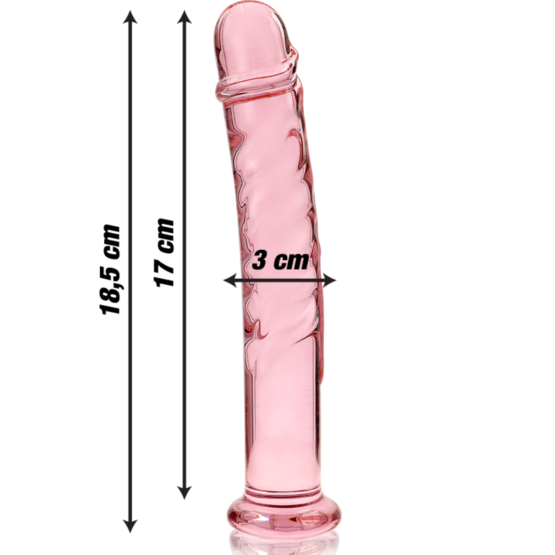 NEBULA SERIES BY IBIZA - MODELO 16 DILDO VIDRO BOROSILICADO TRANSPARENTE 18.5 CM -O- 3 CM - Sexshoptuga  Sexshoptuga 