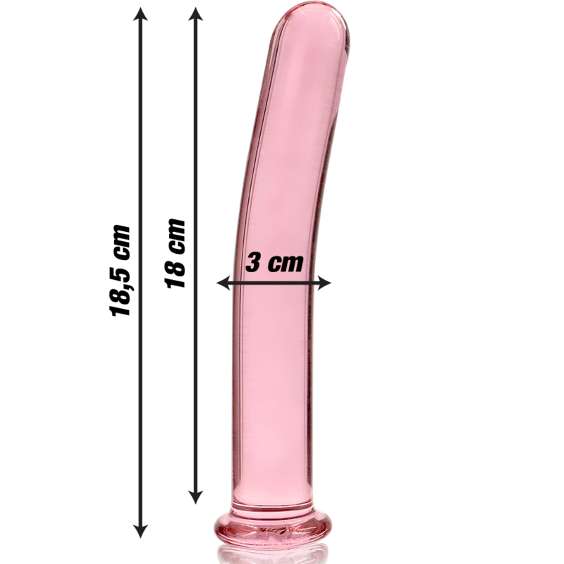 NEBULA SERIES BY IBIZA - MODELO 17 DILDO VIDRO BOROSILICADO TRANSPARENTE 18.5 CM -O- 3 CM - Sexshoptuga  Sexshoptuga 