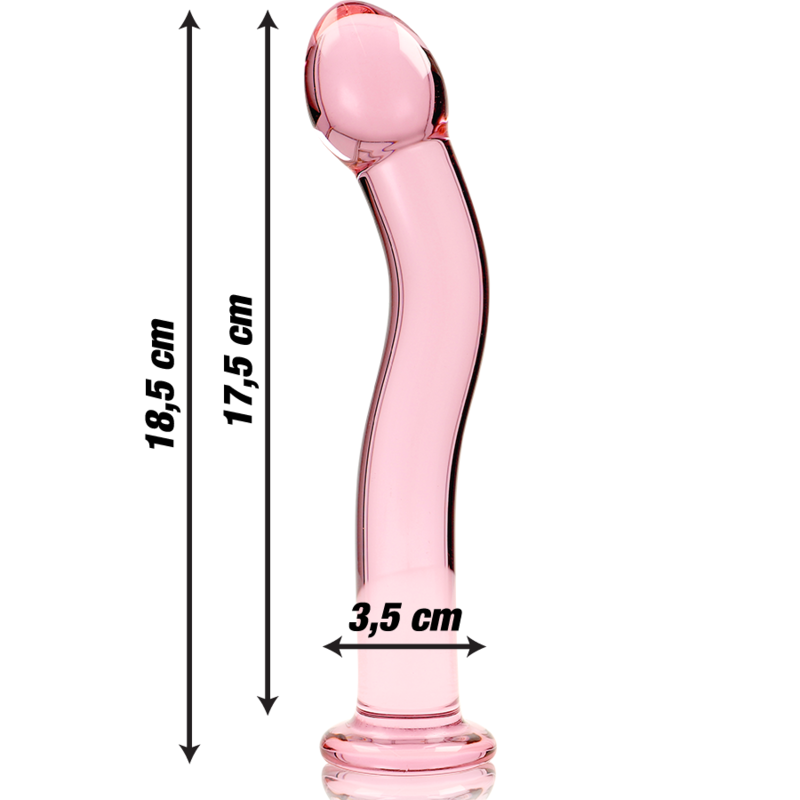 SÉRIE NEBULA BY IBIZA - MODELO 18 DILDO VIDRO BOROSILICADO TRANSPARENTE 18.5 CM -O- 3.5 CM - Sexshoptuga  Sexshoptuga 