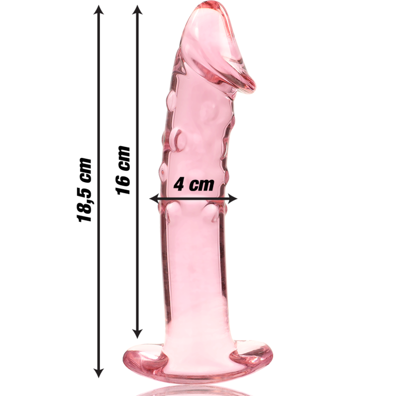 NEBULA SERIES BY IBIZA - MODELO 19 DILDO VIDRO BOROSILICADO TRANSPARENTE 18.5 CM -O- 4 CM - Sexshoptuga  Sexshoptuga 