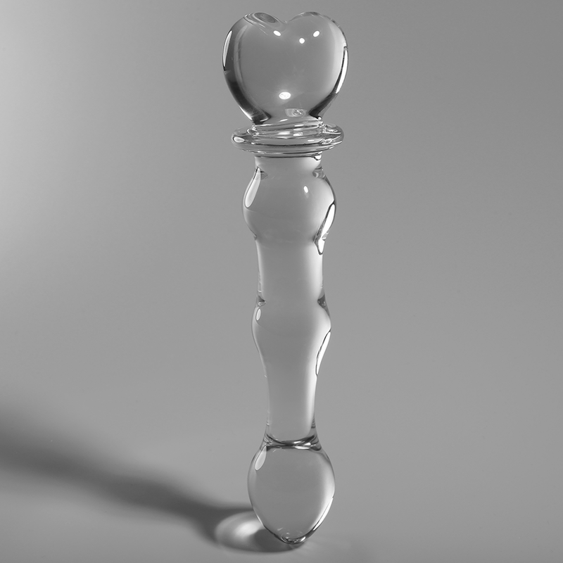 NEBULA SERIES BY IBIZA - MODELO 21 DILDO VIDRO BOROSILICADO TRANSPARENTE 20.5 CM -O- 3.5 CM - Sexshoptuga  Sexshoptuga 