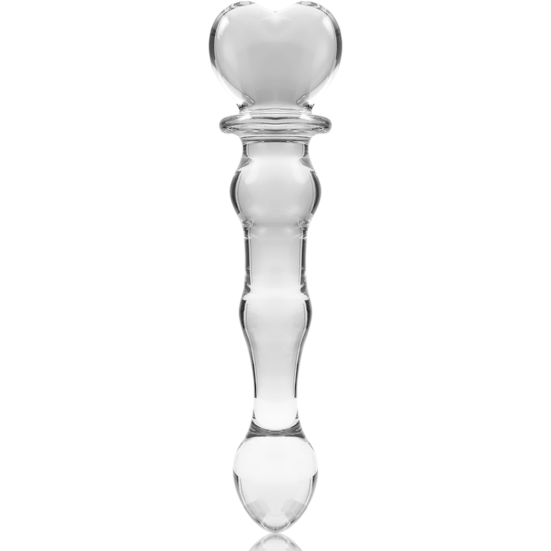 NEBULA SERIES BY IBIZA - MODELO 21 DILDO VIDRO BOROSILICADO TRANSPARENTE 20.5 CM -O- 3.5 CM - Sexshoptuga  Sexshoptuga 