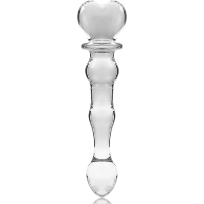 NEBULA SERIES BY IBIZA - MODELO 21 DILDO VIDRO BOROSILICADO TRANSPARENTE 20.5 CM -O- 3.5 CM - Sexshoptuga 