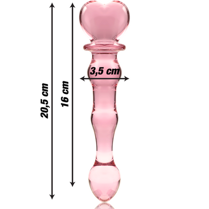 NEBULA SERIES BY IBIZA - MODELO 21 DILDO VIDRO BOROSILICADO TRANSPARENTE 20.5 CM -O- 3.5 CM - Sexshoptuga 