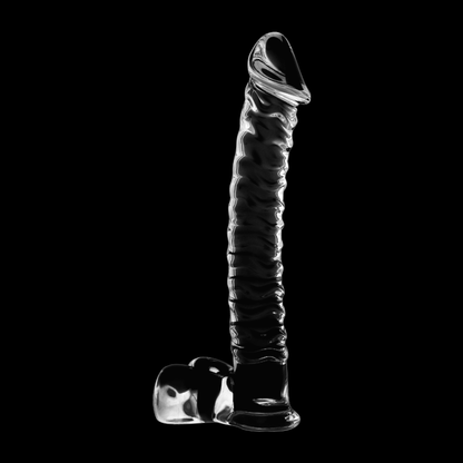 NEBULA SERIES BY IBIZA - MODELO 23 DILDO VIDRO BOROSILICADO TRANSPARENTE 21.5 CM -O- 4 CM