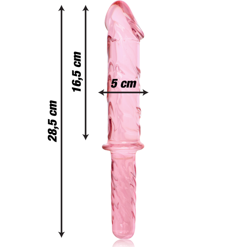 NEBULA SERIES BY IBIZA - MODELO 24 DILDO VIDRO BOROSILICADO TRANSPARENTE 28.5 CM -O- 5 CM - Sexshoptuga  Sexshoptuga 