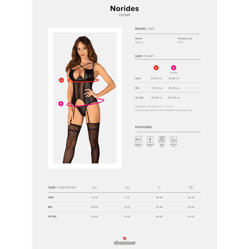 OBSESSIVE - CORSET NORIDES E TANGA XS/S - Sexshoptuga 