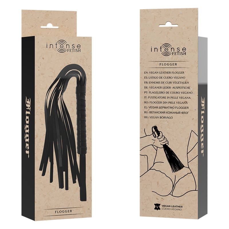 INTENSE - FETISH FLOGGER DE COURO VEGANO - Sexshoptuga  Sexshoptuga 