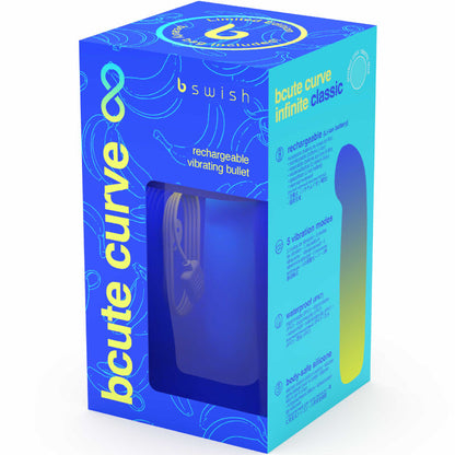 B SWISH - BCUTE CURVE INFINITE CLASSIC EDIO LIMITADA VIBRADOR RECARREGVEL DE SILICONE AZUL - Sexshoptuga 