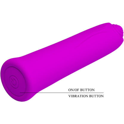 PRETTY LOVE - VIBRADOR CURTIS MINI SUPER POWER 12 VIBRAÕES DE SILICONE VIOLETA - Sexshoptuga 