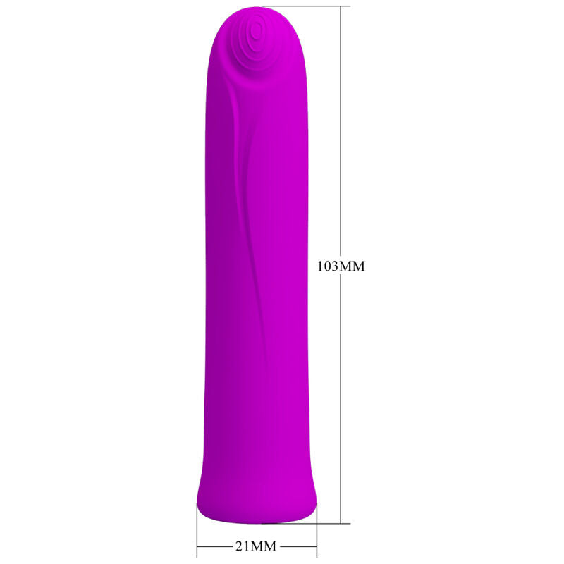 PRETTY LOVE - VIBRADOR CURTIS MINI SUPER POWER 12 VIBRAÕES DE SILICONE VIOLETA - Sexshoptuga 