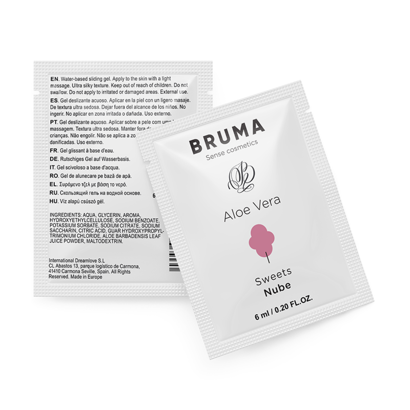 BRUMA - GEL DESLIZANTE DE ALOE VERA SABOR DOCES 6 ML - Sexshoptuga  Sexshoptuga 