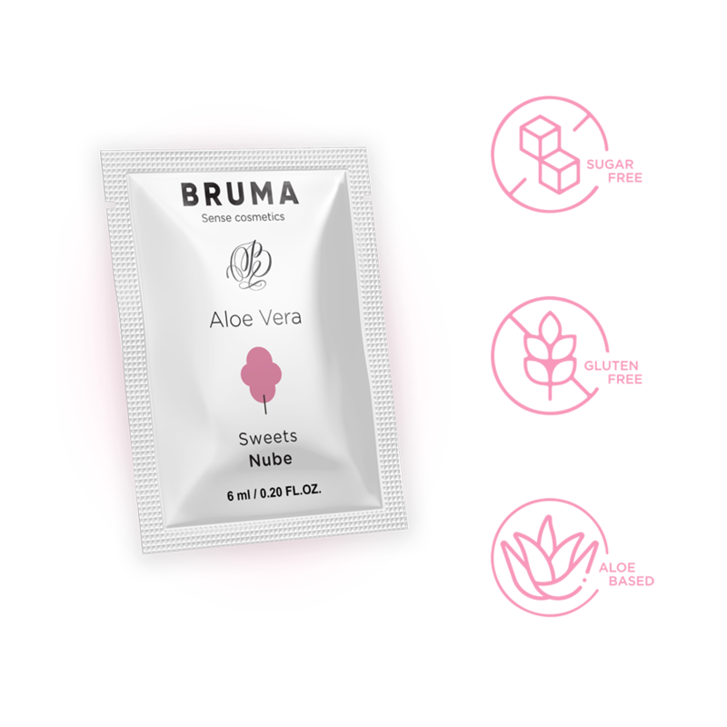 BRUMA - GEL DESLIZANTE DE ALOE VERA SABOR DOCES 6 ML - Sexshoptuga  Sexshoptuga 