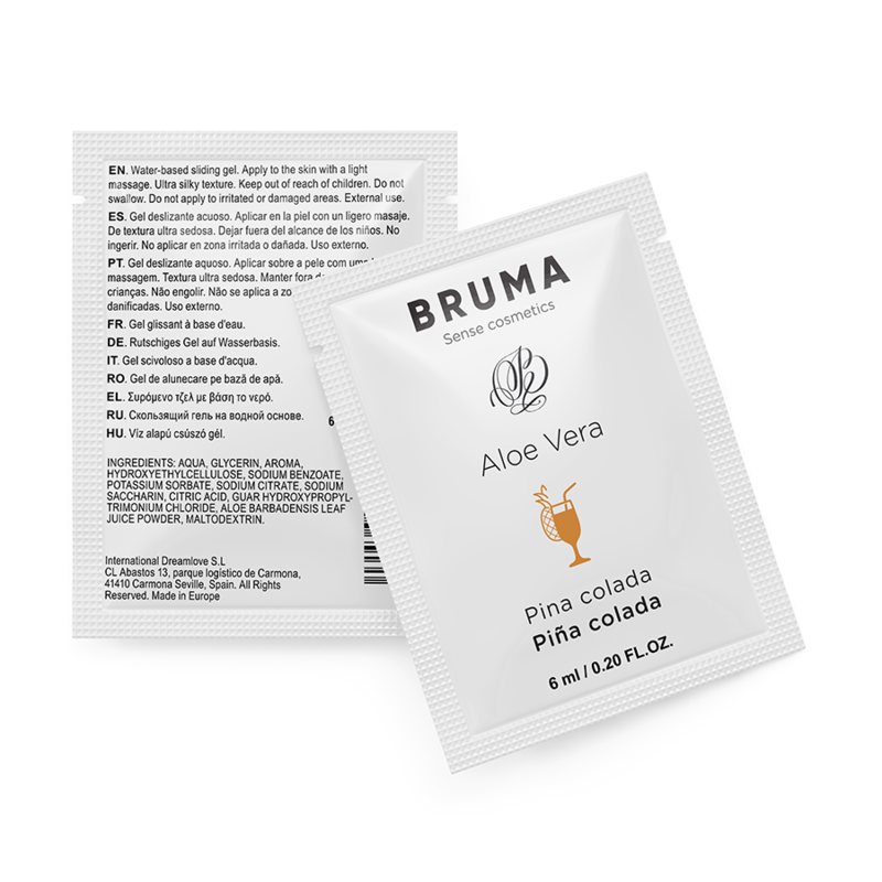 BRUMA - GEL DESLIZANTE DE ALOE VERA SABOR PINA COLADA 6 ML - Sexshoptuga  Sexshoptuga 