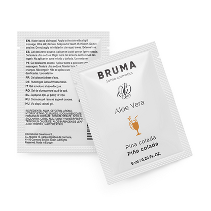 BRUMA - GEL DESLIZANTE DE ALOE VERA SABOR PINA COLADA 6 ML - Sexshoptuga 