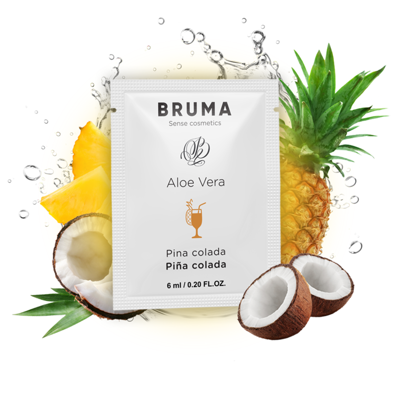 BRUMA - GEL DESLIZANTE DE ALOE VERA SABOR PINA COLADA 6 ML - Sexshoptuga  Sexshoptuga 