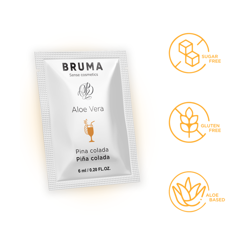 BRUMA - GEL DESLIZANTE DE ALOE VERA SABOR PINA COLADA 6 ML - Sexshoptuga  Sexshoptuga 