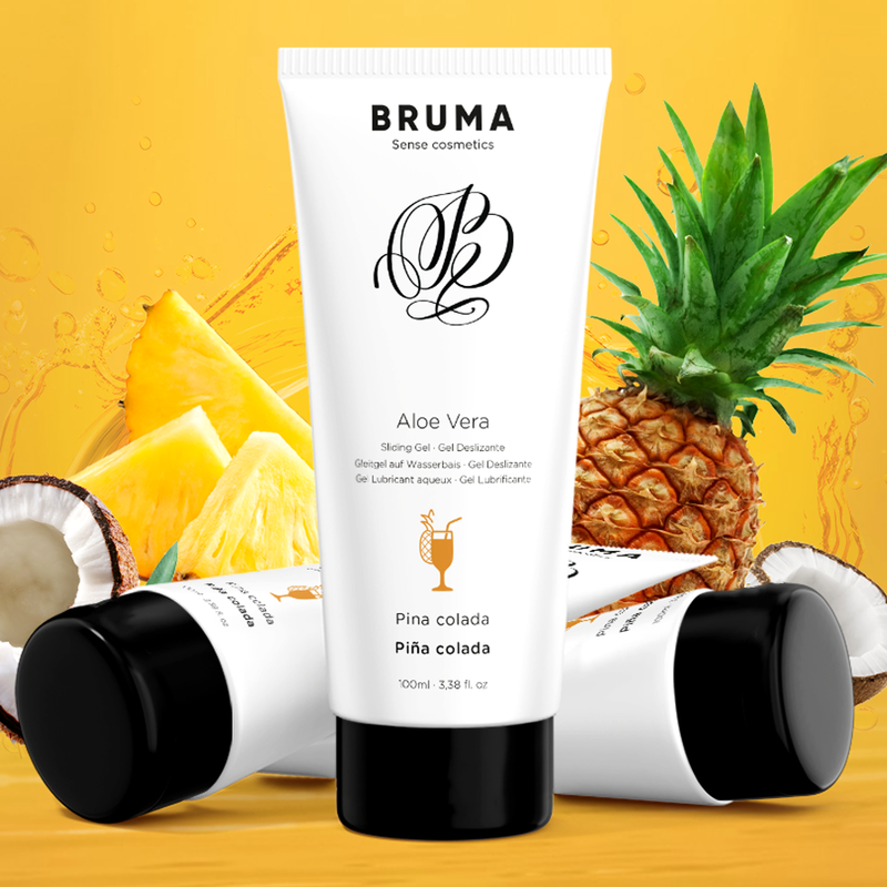 BRUMA - GEL DESLIZANTE DE ALOE VERA SABOR PINA COLADA 100 ML - Sexshoptuga  Sexshoptuga 