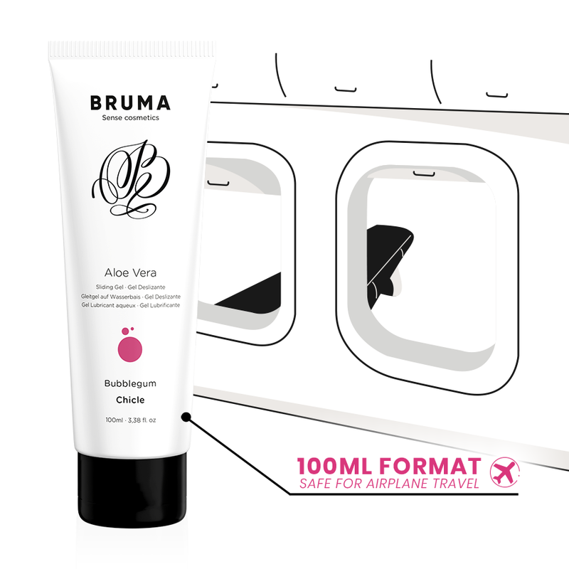 BRUMA - GEL DESLIZANTE DE ALOE VERA SABOR BUBBLEGUM 100 ML - Sexshoptuga  Sexshoptuga 