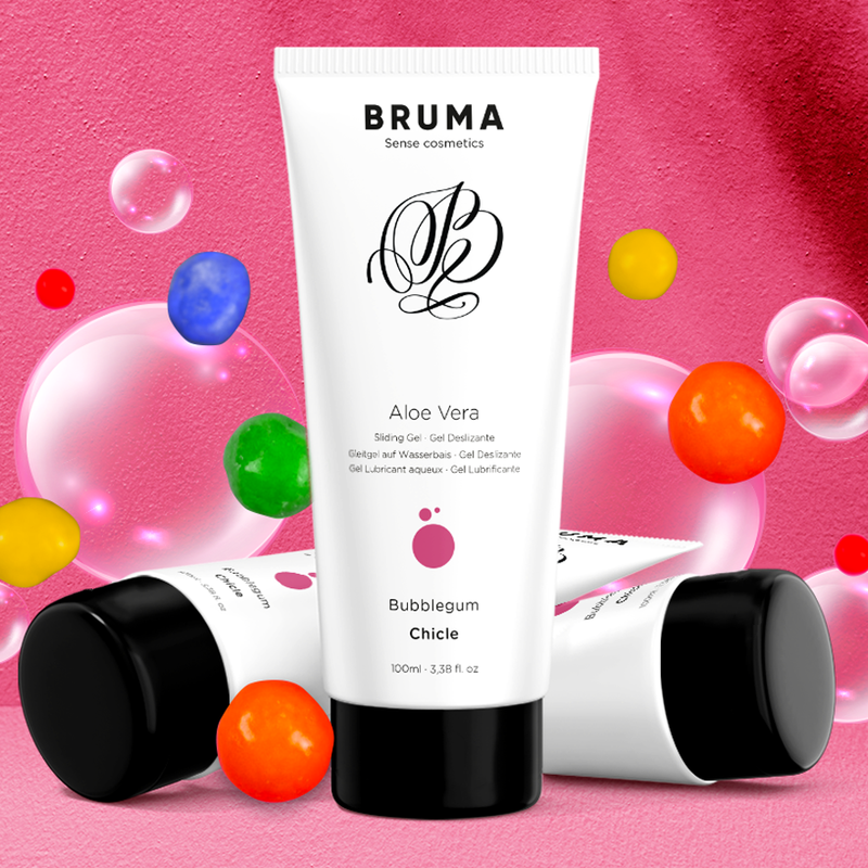 BRUMA - GEL DESLIZANTE DE ALOE VERA SABOR BUBBLEGUM 100 ML - Sexshoptuga  Sexshoptuga 