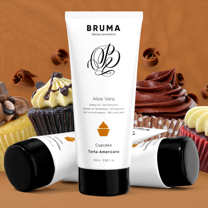 BRUMA - GEL DESLIZANTE DE ALOE VERA SABOR CUPCAKE 100 ML - Sexshoptuga  Sexshoptuga 