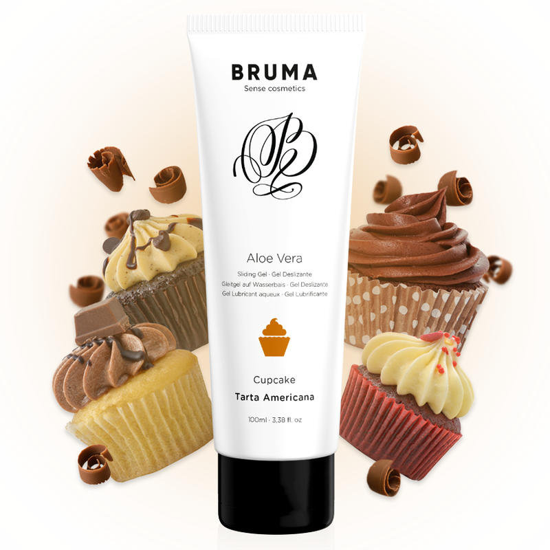 BRUMA - GEL DESLIZANTE DE ALOE VERA SABOR CUPCAKE 100 ML - Sexshoptuga  Sexshoptuga 