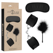 INTENSE - FETISH PLAYSET ERÓTICO 2 COM ALGEMAS, MSCARA CEGA E CÓCEGAS - Sexshoptuga 