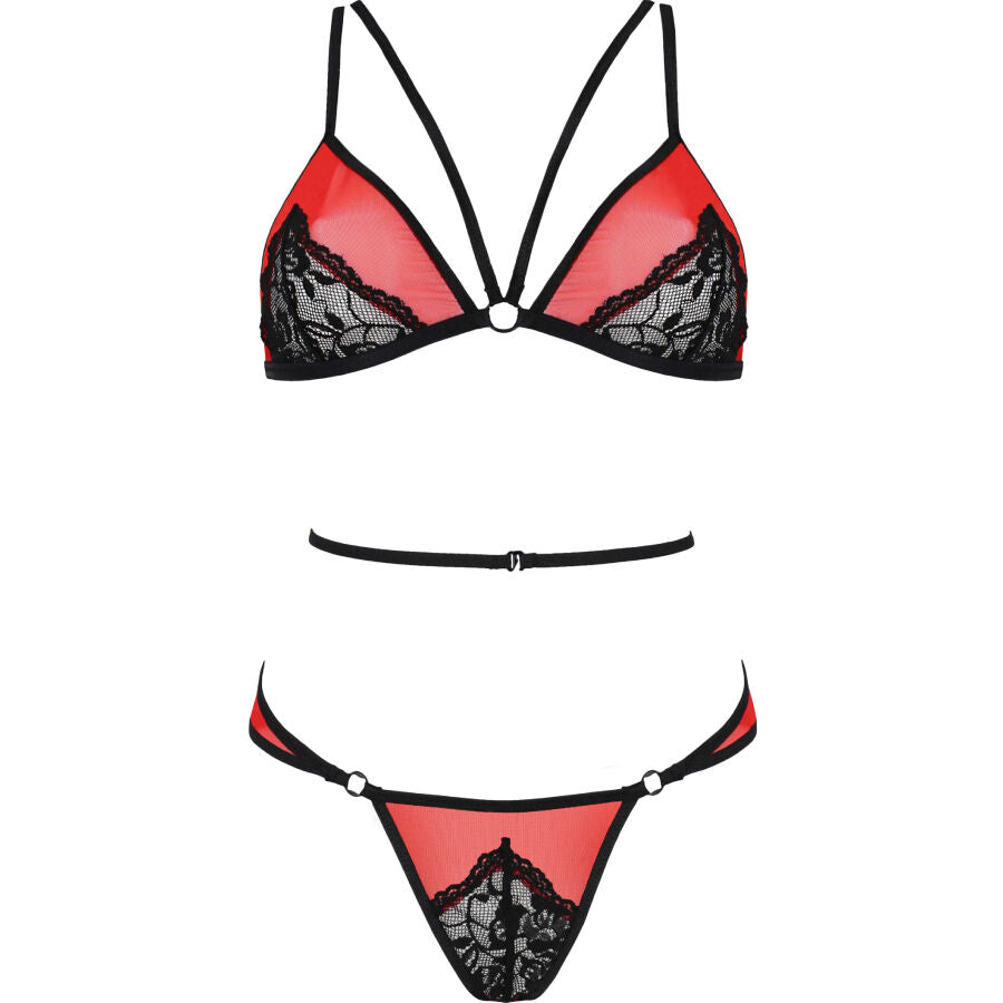 PASSION - CONJUNTO PEONIA LINHA ERÓTICA VERMELHA S/M - Sexshoptuga  Sexshoptuga 