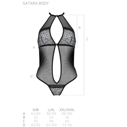 PASSION - LINHA ERÓTICA SATARA BODY PRETO S/M - Sexshoptuga 