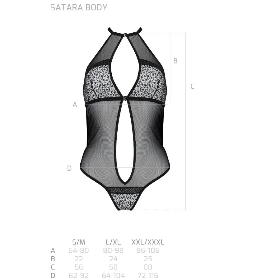 PASSION - LINHA ERÓTICA SATARA BODY PRETO S/M - Sexshoptuga  Sexshoptuga 