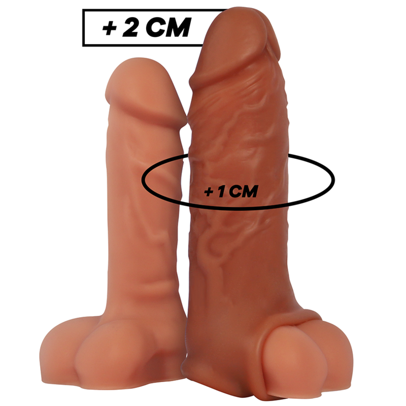 VIRILXL - EXTENSÃO DE PÊNIS DE SILICONE LÍQUIDO V9 MARROM - Sexshoptuga 