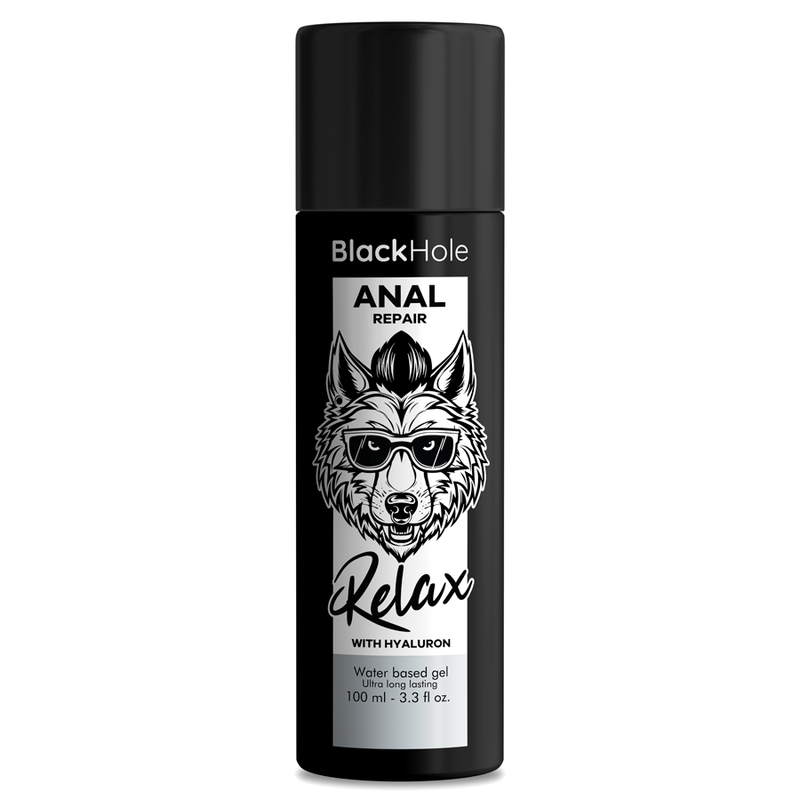 BLACK HOLE - REPARO ANAL RELAX À BASE DE ÁGUA COM HYALURON 100 ML - Sexshoptuga  Sexshoptuga 