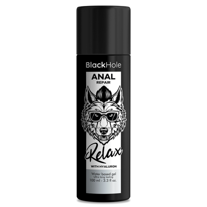 BLACK HOLE - REPARO ANAL RELAX À BASE DE ÁGUA COM HYALURON 100 ML - Sexshoptuga 