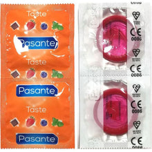 PASANTE - SACO DE PRESERVATIVO SABOR MORANGO 144 UNIDADES - Sexshoptuga 