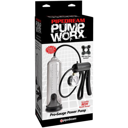 PUMP WORX - BOMBA DE POTÊNCIA PRO-GAUGE TRANSPARENTE - Sexshoptuga 