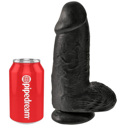 KING COCK - PÊNIS GORDINHO REALISTA 23 CM PRETO - Sexshoptuga 