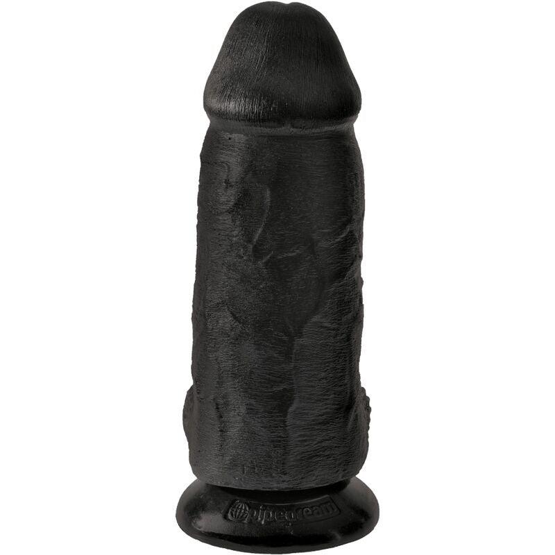 KING COCK - PÊNIS GORDINHO REALISTA 23 CM PRETO - Sexshoptuga 