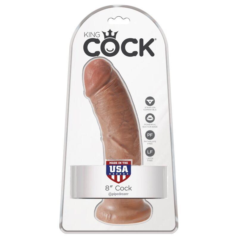 KING COCK - PÊNIS REALÍSTICO 19.5 CM CARAMELO - Sexshoptuga 