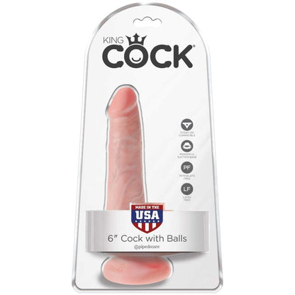 KING COCK - PÊNIS REALÍSTICO COM BOLAS 13.5 CM LEVE - Sexshoptuga 