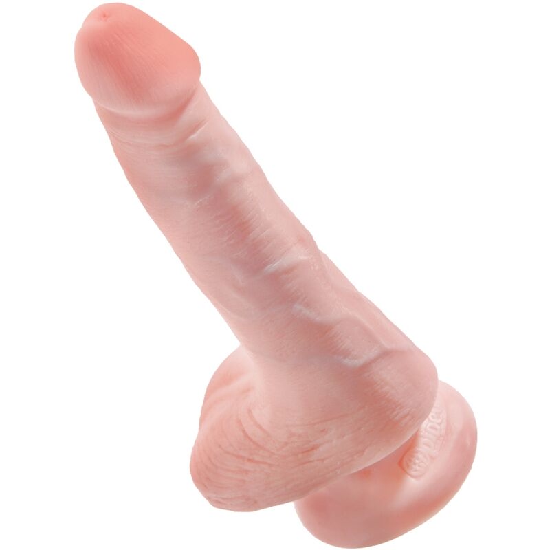 KING COCK - PÊNIS REALÍSTICO COM BOLAS 13.5 CM LEVE - Sexshoptuga 