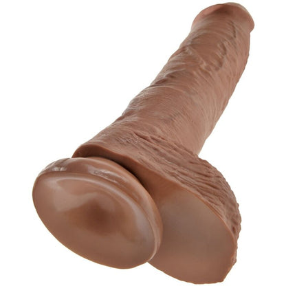 KING COCK - PÊNIS REALÍSTICO COM BOLAS 19.8 CM CARAMELO - Sexshoptuga 